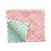 Produktbild Haffan Küche Dishclout Handtuch Nonstick Öl Coral Samt Hängend Trockentuch Küchenhandtuch Handtuch 27 * 16cm Pink/Lila/Grau/Grün saugstark Schnelltrocknend strapazierfähig (Pink)