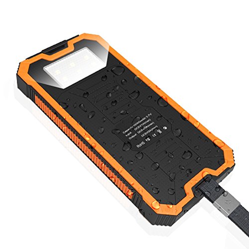 Newrita Batterie Externe 16000mAh Chargeur Solaire avec 2ports Batterie Solaire Portable avec LED Batterie de Secours pour iPhone iPad Samsung HTC LG Smartphone Tablette etc Orange reviews Newrita Batterie Externe 16000mAh Chargeur Solaire avec 2ports Batterie Solaire Portable avec LED Batterie de Secours pour iPhone iPad Samsung HTC LG Smartphone Tablette etc Orange