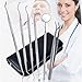 Produktbild TAOtTAO Edelstahl-Mundspiegel-Aufnahmewerkzeug 6 stücke Edelstahl Dental Hygiene Kit Zahnschaber Sonde Pinzette Werkzeug (A, 6 pcs)