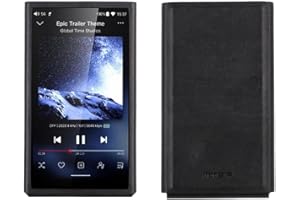 MITER Handcrafted PU Leather Case for FiiO M21 – Premium Italy PU Leather, Steel Frame Protection, Made in Korea (Black)