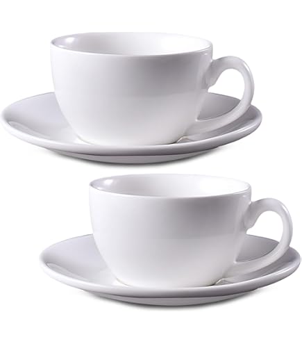 Maxwell & Williams Witte Cappuccino Kop En Schotel Basic - 310 Ml Porselein