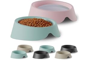 PLASTIKEN Comedero Perro y Gato - 2 Cuencos Comederos para Perros y Gatos Hechos en España con Materiales 100% Reciclados - Platos y Bebederos para Agua y Comida - 2 Uds x 500ml - Tamaño Mascotas Medianas