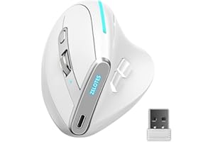 TKMARS Mouse Verticale con Barra di Controllo,Mouse Senza Fili Bluetooth,5 livelli DPI Mouse Wireless Ergonomico 8 Pulsanti Programmabili 3 Modalità Mouse