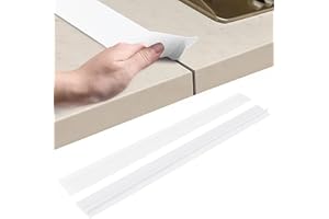 Inscrip Lot de 2 rails de connexion pour plan de travail de cuisine, profil en T, joint (blanc, 63 cm)