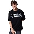 The Zoo Zoo Store Rock Band Oversized Loose Baggy Fit Drop Shoulder Half Sleeves Cotton Heavy Premium Fabric T-Shirt for Men