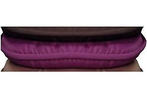 LB Luxury Garden, Dining Chair Foam Cushions Tie On Seat Pads in set of 2,4,6 or 8 (PLUM/PURPLE, PACK OF 6)
