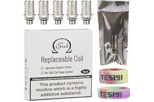 INNOKIN iSub Replaceable Coil 0.5ohm for iSub G B S V Apex Mini VE Tank Atomizer CoolFire IV 4 Plus CoolFire IV TC 100W SMARTBOX Starter Kit Pack of 5