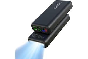 TOOSPON Powerbank 26800 mAh, Schnellladung mit Digitalanzeige und Taschenlampe, kompatibel mit Mobiltelefonen, Tablets, Kameras usw