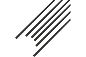 Ohamtes 6Pcs 3mm diameter carbon fiber rod, solid frosted rod length 400mm, used for kite, remote control aircraft, DIY article frame or support rod