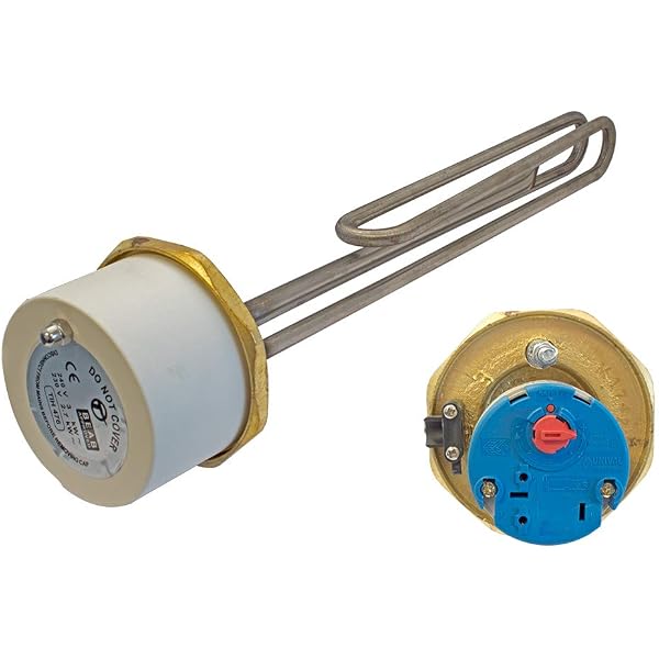 1 3/4 Incoloy 3kW 14 Immersion Heater u0026 Thermostat for Unvented Cylinders  : Amazon.co.uk: DIY u0026 Tools