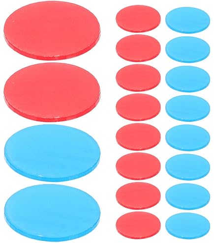 PATIKIL Heiß/Kalt Aufkleber 2 Stück Oval - Selbstklebende Acryl-Schilder Für Wasserhähne Rot & Blau