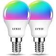LVWIT E14 Dimmable Smart LED Bulb, Golf Ball Smart Bulb E14,470Lm, 4.9W Replace 40 Watt, Compatible with Alexa,Echo,Google Assistant Light Bulbs,E14 Color WiFi Smart led Golf Bulb (2PCS)
