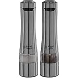 Set De 2 Moulins à Poivre Et Sel En Acier Inox Cuivre - Meule Céramique Réglable, Couvercle Magnétique - Support Bambou Inclus