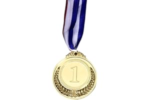 Starnearby Medaglia Oro Argento Bronzo con Nastro in Stile Olimpico Medaglie Premiazioni Metallo per Bambini e Adulti Medaglia Oro Metallo per Competizioni, Sport, Bomboniere