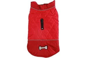 JoyDaog Odwracalny płaszcz dla psa mały, wodoodporny i ciepły, idealny na zimę, czerwony, XS