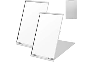 Rapidbok 2 Stück Reisespiegel, Taschenspiegel Klappbar, Klappspiegel Tragbarer, Camping Spiege Ultradünn und Langlebig Spiegel, Handspiegel Klein Zusammenklappbar, 10 x 7cm