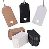 300 stk. Geschenkanhänger Kraftpapier (mit Juteschnur 80m)...