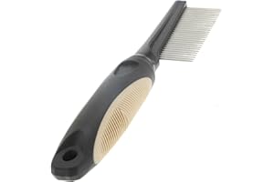 Rosewood Peigne Anti-Puces pour Chiens et Chats – Élimine Puces et Lentes – Noir – Idéal pour Zones Sensibles comme les Oreilles et la Nuque