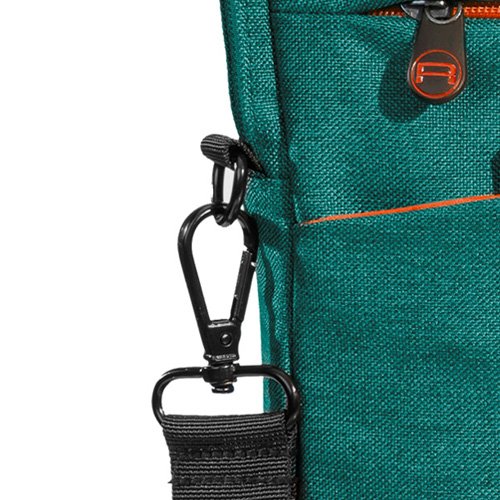 PEDEA Notebooktasche „Fashion“ für 17,3 Zoll (43,9 cm) mit Zubehörfach und Schultergurt, grün - 5