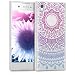 Produktbild kwmobile Hülle für Sony Xperia XA1 - TPU Silikon Backcover Case Handy Schutzhülle - Cover klar Indische Sonne Design Blau Pink Transparent