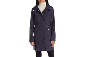 Cole Haan Back Bow Packable Hooded Rain Jacket Chaqueta para Mujer