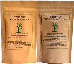 Etheric Brahmi + Bhringraj Powder Combo For Hair & Scalp Treatment (2 X 100 g)