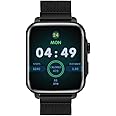 Promate ProWatch-B18 Fitness Smart Watch, 1.8” Display Bluetooth Calling, IP68 Water Resistance, Voice Assistant, Upto 20 Days Battery, 37 Sports Modes, Real-time HR Monitor, 100+ Watch Faces (Black)
