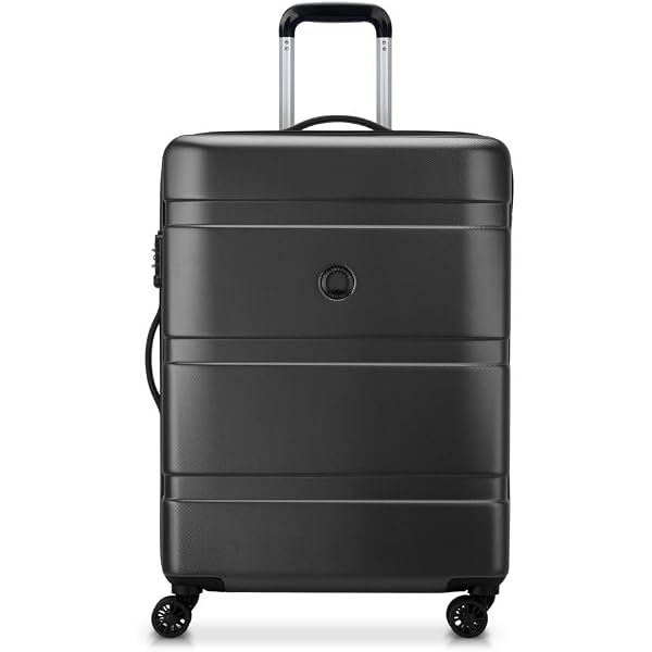 Valise Grande Taille Delsey Paris Meteor 78cm - Rigide Extensible XL 111L Noir