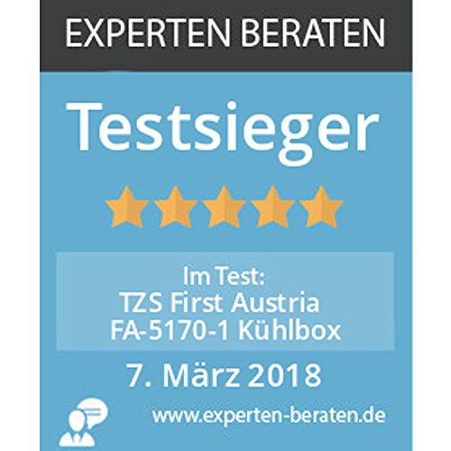 TZS First Austria - 20 Liter Kühlbox, zum Warmhalten und Kühlen, thermo-Elektrische Kühlbox 12 Volt und 230 Volt, Mini-Kühlschrank | Höhe: 42 cm | für Auto, Boot und Camping | EEK A++ mit ECO Modus - 7