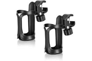 JOLLYJELLY Upgrade Bike Cup Holder 2 Pack Baby Stroller Bottle Holders 360 Degrees Rotation Anti-slip Fast Dismounting Cup Drink Holder for Pushchair Bicycle Baby Stroller Wheelchair Motorcycle