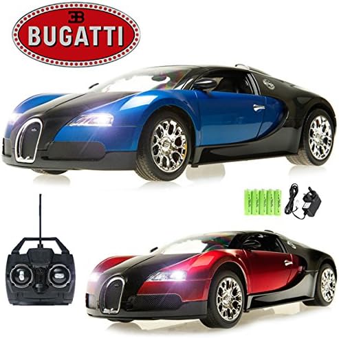 Comtechlogic® CM-2121 Official Licensed 1:14 Bugatti Veyron Radio Controlled RC Electric Rechargeable Car - Ready To Run EP RTR - BLUE