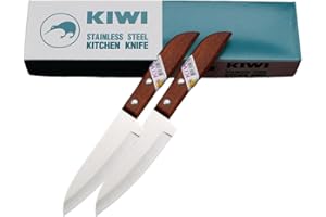 EMOBUG Couteau de marque Kiwi knife thai, couteau à fruits et légumes chef thailand, Modèle n° 503 (2 pièces)