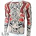 Produktbild tzxdbh Europäische und amerikanische Drucke Langarm Tattoo T-Shirt Tattoo Kleidung Größe Tops L16  Tattoo 170CM-182CM 60KG-110KG