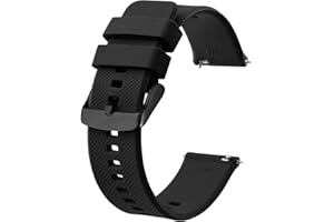BISONSTRAP Watch Strap 18mm 19mm 20mm 21mm 22mm, Quick Release Silicone Watch Bands for Men Women