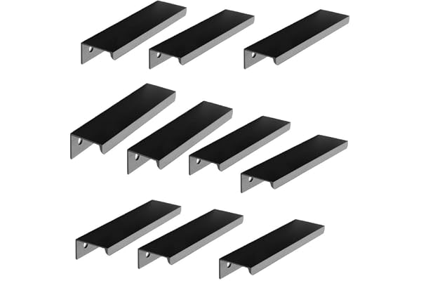 MARGUERAS 10pcs noir Poignée d’Armoire de Cuisine Meuble Tiroir (96MM, noir)