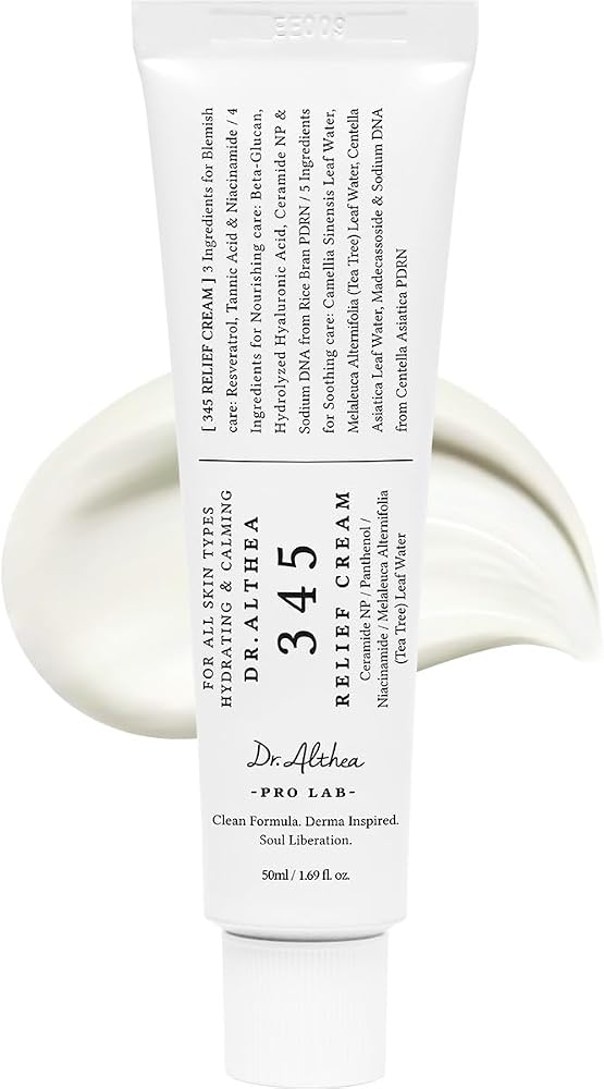 Dr. Althea 345 Relief Cream | Akne Karşıtı Niacinamide Resveratrol Centella Yatıştırıcı Nemlendirici Krem 50 ml