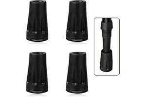 CLYDEWY Protezione in gomma Punte per bastoni da passeggio nordico trekking universali - Protezioni per asfalto tampone per bastoni da trekking (4 pezzi)