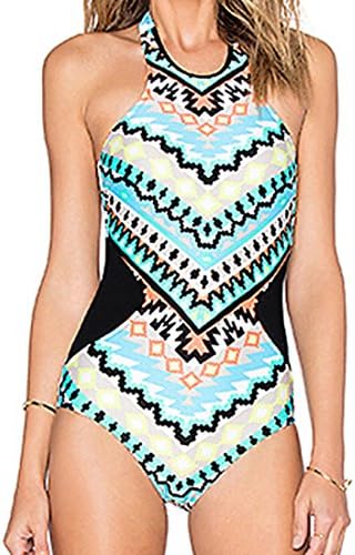 1-Piece Swimsuit Women'S Sexy Swimwear Print Monokini for Women Newest Spring Backless Beachwear Bathing Suit Seaside