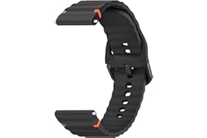 ZGCE Uhrenarmband 22mm 20mm, Silikon Uhrenarmbänder für Damen Herren, Atmungsaktives Wasserdichtes Wellenförmiges Armband, Ersatzarmband mit Schnellverschluss