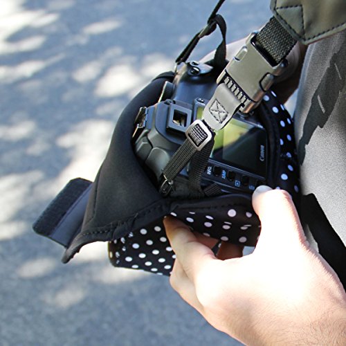 Housse Etui Appareil Photo Num  rique et Accessoire en N  opr  ne Rembour   Protection Robuste USA Gear avec poche et ceinture pour vos appareils Canon EOS   Nikon Et Plus - A Pois