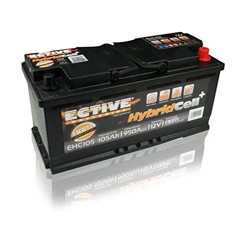 Preisvergleich Produktbild ECTIVE EHC105 / 12V AGM- Batterie / 105Ah Starterbatterie / Bordnetzbatterie, Mehrzweckbatterie, Vliesbatterie, VRLA Batterie
