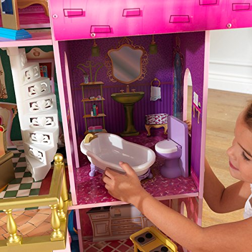 KidKraft Storybook Mansion Dolls House With 14 Furniture Pieces Age 3+ Years