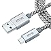Mivi 6ft long Nylon Tough Micro USB Cable with charging speeds up to 2.4Amps (Silver) RS.499.00
