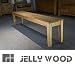 Produktbild Jellywood® ISAR massive Sitzbank 180 x 33 cm Holzbank Bank Esszimmerbank Massivholz in Echtholz Eichbaum mit geölter Oberfläche für Esszimmer, Küche, Garten, Arbeitszimmer, Eiche natur