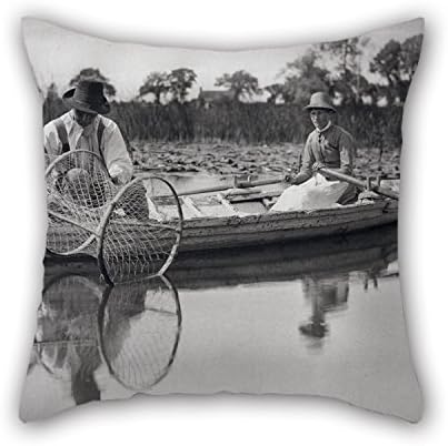 SkuGo Oil Painting Peter Henry Emerson - Setting The Bow-Net Pillow Shams ,best For Bedding,pub,son,boys,dinning Room,gril Friend 20 X 20 Inches / 50 By 50 Cm(twin Sides)