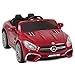 Produktbild UEnjoy Mercedes-Benz Kinderauto Kinderfahrzeug Elektro Spielzeug 12V Power Räder Lizenziert SL65 AMG Roadster Kinder Fahrt-on Auto Electric w / Fernbedienung 3 Geschwindigkeiten LED-Leuchten (Rot)