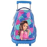 Design: TOPModel Tropical Depesche 10422 Schulrucksack Trolley, TOPModel Tropical, blau, ca. 24 x 34 x 50 cm, bunt