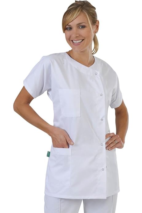 Blouse Blanche Chimie Lycee Pression Viewk Blouse Médicale Unisexe