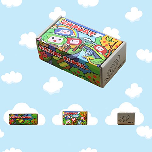 ZHPUAT Digital-Wecker Tischuhr mit Silikonhülle Snooze Bunten Licht Stoßfest ideales Geschenk Für Kinder(Grün) - 5