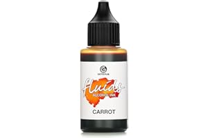 OCTOPUS 30ml Fluids Alcohol Ink CARROT, Encre à alcool pour Fluid Art et Resin Art, orange